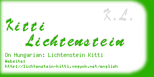 kitti lichtenstein business card